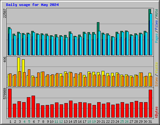 Daily usage for May 2024