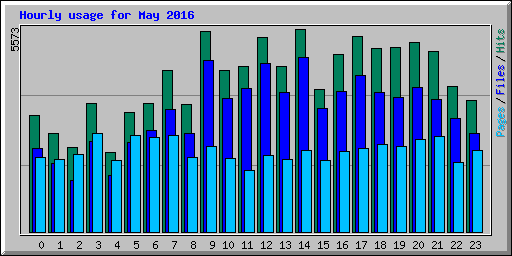 Hourly usage for May 2016