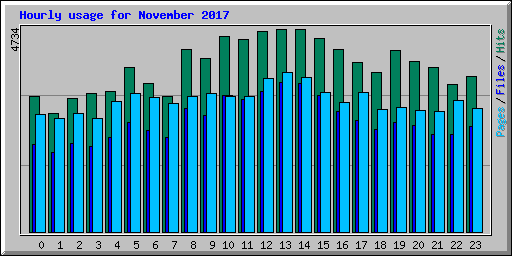 Hourly usage for November 2017