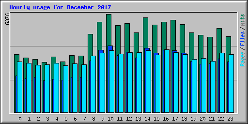 Hourly usage for December 2017