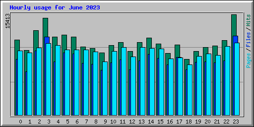 Hourly usage for June 2023