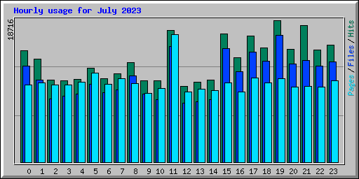 Hourly usage for July 2023
