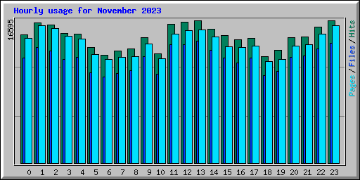 Hourly usage for November 2023