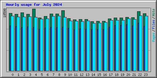 Hourly usage for July 2024